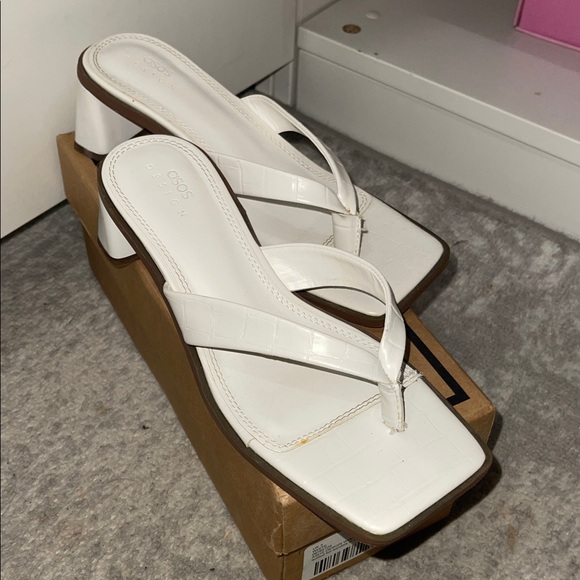 ASOS White Platform Sandals - Picture 1 of 3